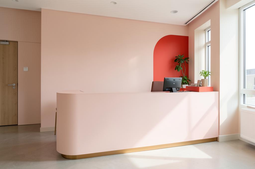 Professional office prepared for a client meeting